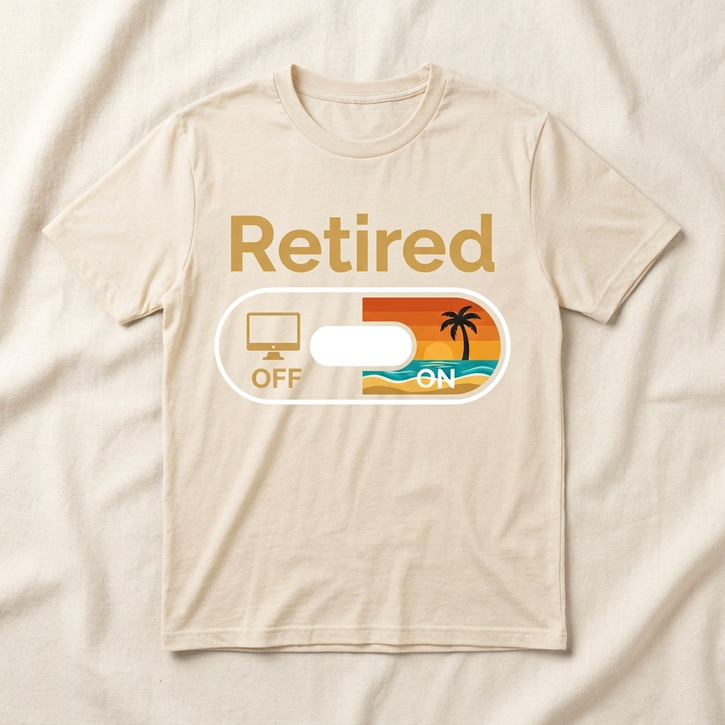 Natural Retired beach toggle T-shirt